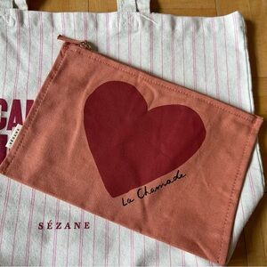 Sézane tote bag and pouch